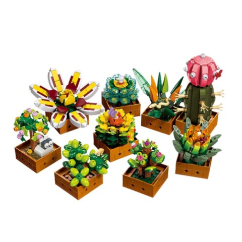 Klocki Konstrukcyjne Kwiaty Egzotyczne W Doniczce Kompozycja 913 el.