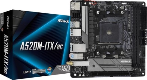 Płyta główna ASROCK A520M-ITX/AC (Socket AM4 /mini ITX)