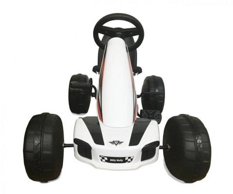 Gokart na pedały Viper biało-czarny
