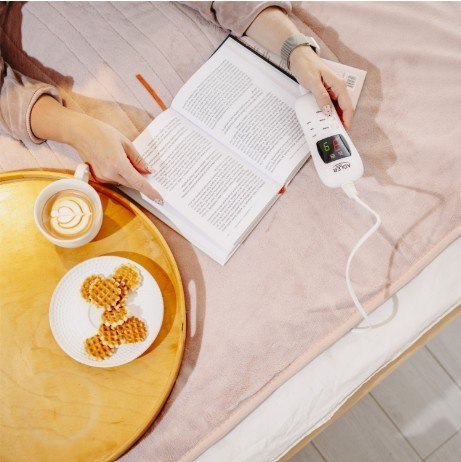 Super miękki koc elektryczny nakładany z pilotem AD 7443