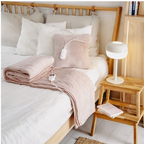 Super miękki koc elektryczny nakładany z pilotem AD 7443