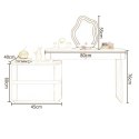 Toaletka kosmetyczna LED/ Komplet mebli blat 80 cm- Lilia - kolor biały