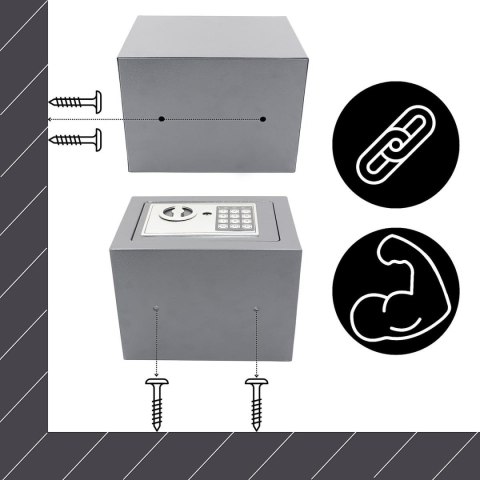 SEJF Z ZAMKIEM CYFROWYM 23X17X17CM 1067582 SASKA GARDEN