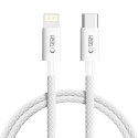 Kabel przewód USB-C - iPhone Lightning PD 27W 3A 100 cm - szary