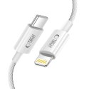 Kabel przewód USB-C - iPhone Lightning PD 27W 3A 100 cm - szary