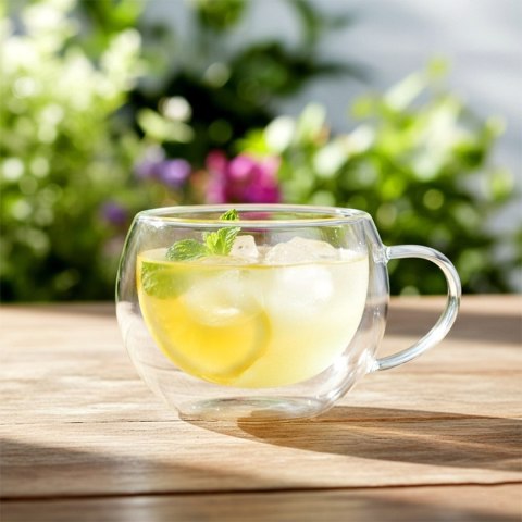 SZKLANKI TERMICZNE 2szt. 280ml Z PODWÓJNĄ SCIANKĄ DO KAWY HERBATY 139818