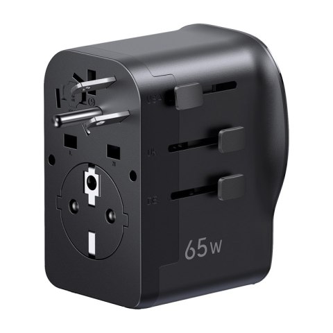 Uniwersalny adapter podróżny / ładowarka sieciowa Ugreen S550, 65W, 2x USB-C, 1x USB-A