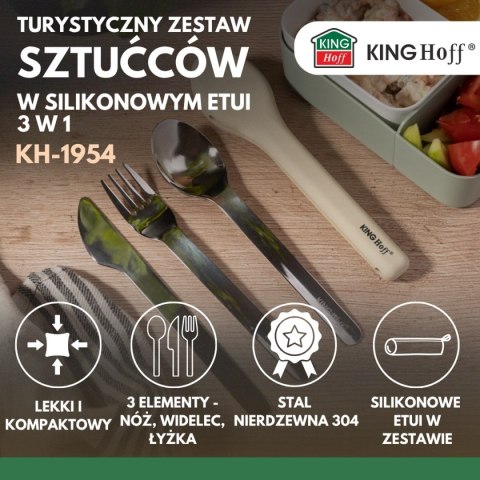 ZESTAW SZTUĆCÓW W ETUI DO LUNCH BOXÓW DIET BOX KINGHOFF KH-1954