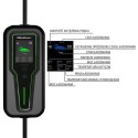 Mobilna ładowarka do samochodu elektrycznego EV z regulacją 2w1 Typ2 | 3.5kW | 230V | LCD | Przenośna | Wallbox | 5m
