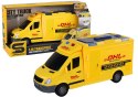 Auto Dostawcze Napęd Frykcyjny Otwierane Drzwi Światła Dźwięki Żółte 1:16
