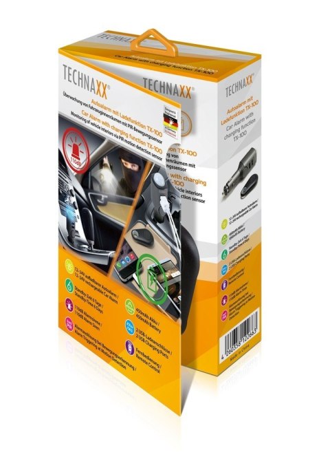 Alarm samochodowy z ładowarką USB 2 porty TX-100