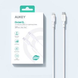 CB-SCL2 kabel Lightning - USB-C 1.8m MFi Apple USB-PD silikonowy biały