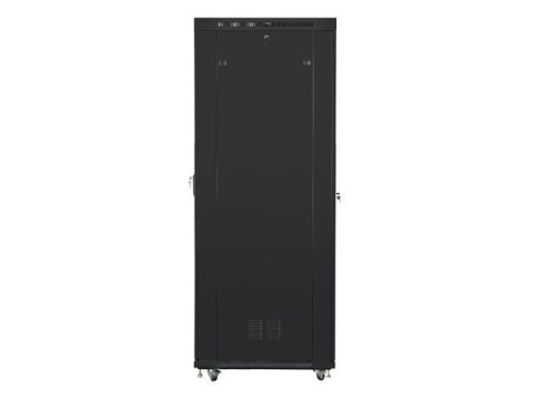 Szafa instalacyjna rack stojąca 19 47U 800x1000 czarna, drzwi szklane LCD (Flat pack)