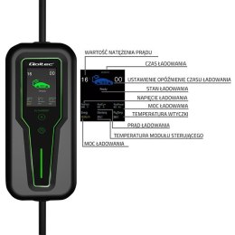 Mobilna ładowarka do samochodu elektrycznego EV z regulacją 2w1 Typ2 | 7kW | CEE 3 PIN | 230V | LCD | Przenośna | Wallbox | 5m