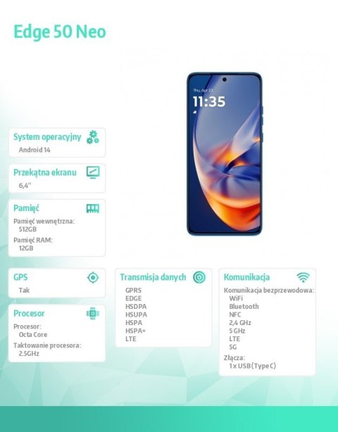 Smartfon Edge 50 neo 12/512 P Nautical Blue