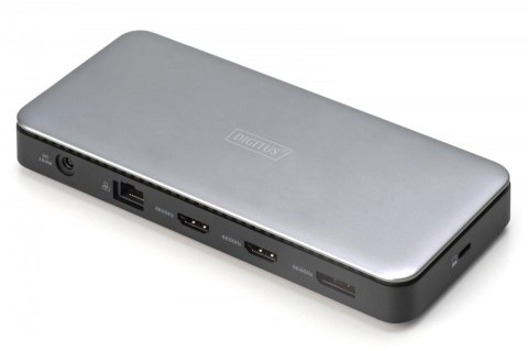 Stacja dokująca USB-C 11 portowa, max. 4K/60Hz z HDR, HDMI, DP, max. 3 monitory (MST), USB-C 3.2 Gen2, Gigabit Ethernet, SD/Micr