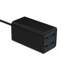 Ładowarka uniwersalna 65W GaN 2xUSB-A 2xUSB-C szybkie ładowanie czarna