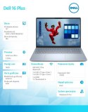 Laptop Dell 16 Plus DB16250 Win11Pro Ultra 7 256V/16GB/512GB SSD/16.0 2.5K/Arc/FgrPr/WLAN + BT/Backlit Kb/4 Cell/3Y Basic Onsite