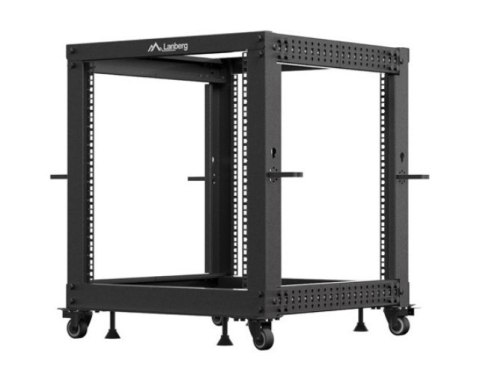 Stojak Open rack 19 cali 12U 600x600-1100 regulowany czarny