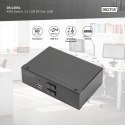 Przełącznik KVM, 2 portowy, 4K 60Hz, 2xDisplayPort IN, 1xDisplayPort OUT, 2xUSB, 2xAudio IN&OUT
