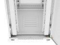 Szafa instalacyjna rack stojąca 19 cali 27U 800x1000 drzwi perforowane LCD szara (Flat pack)