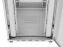 Szafa instalacyjna rack stojąca 19 cali 27U 800x1000 drzwi perforowane LCD szara (Flat pack)