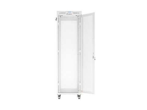 Szafa instalacyjna rack stojąca 19 cali 42U 600x800 drzwi perforowane LCD szara (Flat pack)