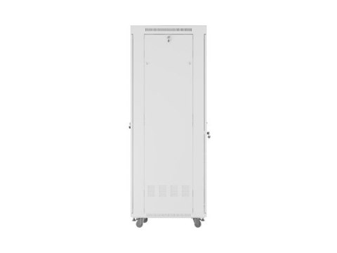 Szafa instalacyjna rack stojąca 19 cali 42U 600x800 drzwi perforowane LCD szara (Flat pack)