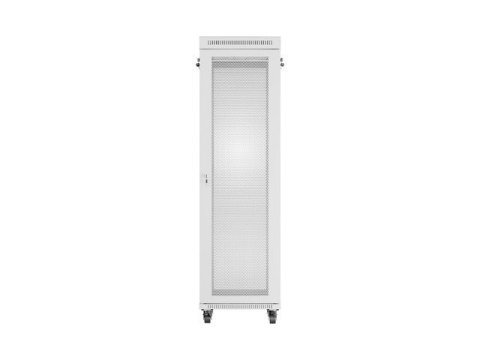 Szafa instalacyjna rack stojąca 19 cali 42U 600x800 drzwi perforowane LCD szara (Flat pack)