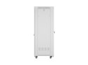 Szafa instalacyjna rack stojąca 19 cali 42U 600x800 drzwi perforowane LCD szara (Flat pack)