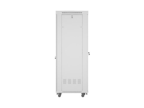 Szafa instalacyjna rack stojąca 19 cali 42U 600x800 drzwi perforowane LCD szara (Flat pack)