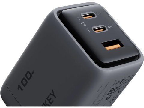 PA-C5 ładowarka sieciowa 3xUSB (2xUSB-C i 1xUSB-A) 100W 5A QC5.0 PD3.0 AFC PPS FCP SCP