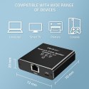 Rozdzielacz Splitter Ethernet mini SWITCH 1x3 RJ45 | 1000Mb/s | USB-C | Aluminium