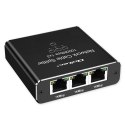 Rozdzielacz Splitter Ethernet mini SWITCH 1x3 RJ45 | 1000Mb/s | USB-C | Aluminium