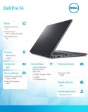 Laptop Dell Pro 14 PC14255/AMD Ryzen 5 PRO 230/16GB/512GB SSD CL25/14.0 FHD+/Radeon 760M/FgrPr/FHD/IR Cam/Mic/WLAN+BT/Backlit Kb