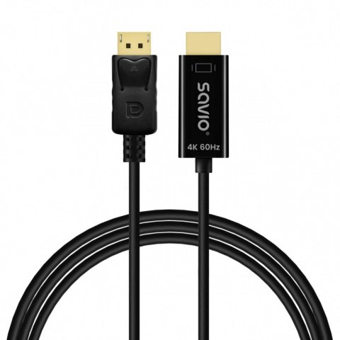 Kabel Display Port do HDMI CL-189 4K 60Hz, 1,5m