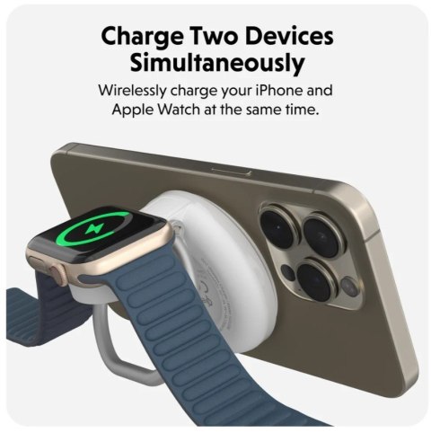 Magnetyczna stacja ładująca HyperJuice Qi2 Biała