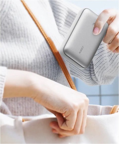 PB-Y57 White Mini PowerBank 20000mAh 22.5W 2xUSB PD 3.0 QC 3.0 LED