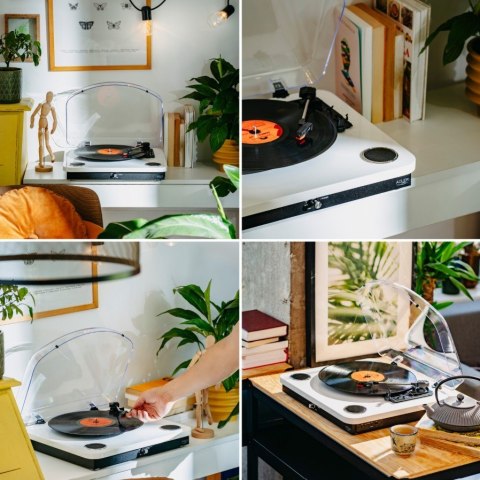 Gramofon AD1914 Biały USB Bluetooth