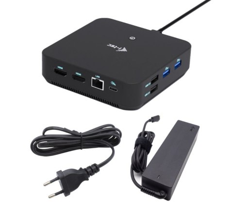 Stacja dokująca USB-C DP Dual HDMI Power Delivery 100W + Uniwersalna Ładowarka 100W