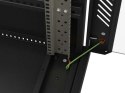 Szafa instalacyjna rack stojąca 19" 22U 600x1200 czarna drzwi perforowane (flat pack)