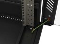 Szafa instalacyjna rack stojąca 19" 22U 600x1200 czarna drzwi przeszklone (flat pack)