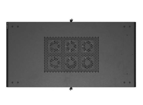 Szafa instalacyjna rack stojąca 19" 22U 600x1200 czarna drzwi przeszklone (flat pack)