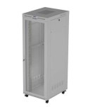 Szafa instalacyjna rack stojąca 19 cali 47U 800x1000 szara drzwi perforowane LCD (flat pack) V2