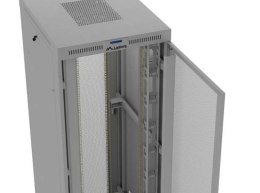 Szafa instalacyjna rack stojąca 19 cali 47U 800x1000 szara drzwi perforowane LCD (flat pack) V2