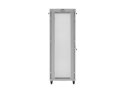 Szafa instalacyjna rack stojąca 19 cali 47U 800x1000 szara drzwi perforowane LCD (flat pack) V2