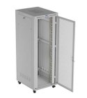 Szafa instalacyjna rack stojąca 19 cali 47U 800x1000 szara drzwi perforowane LCD (flat pack) V2