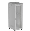 Szafa instalacyjna rack stojąca 19 cali 47U 800x1000 szara drzwi perforowane LCD (flat pack) V2