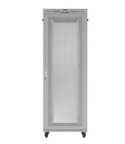 Szafa instalacyjna rack stojąca 19 cali 47U 800x1000 szara drzwi perforowane LCD (flat pack) V2