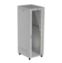 Szafa instalacyjna rack stojąca 47U 800x1000 szara drzwi przeszkolne LCD ( flat pack) V2